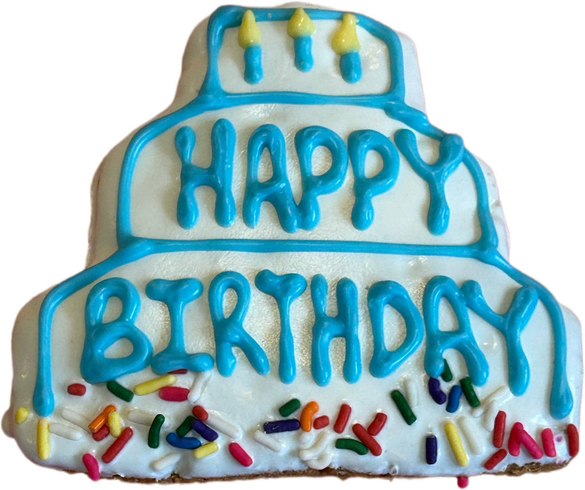 DELCO DOG CO. 3 Tier Happy Birthday Cake Cookie Bakery Dog Treat