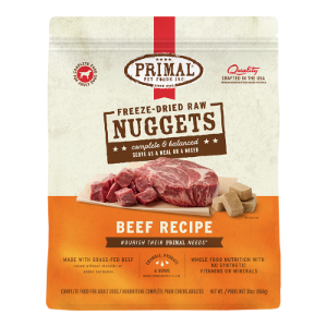 Primal Raw Freeze-Dried Nuggets Beef Dog Food