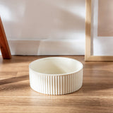 Park Life Designs JARDIN Ribbed Pet Bowl Collection with Modern Matte Exterior