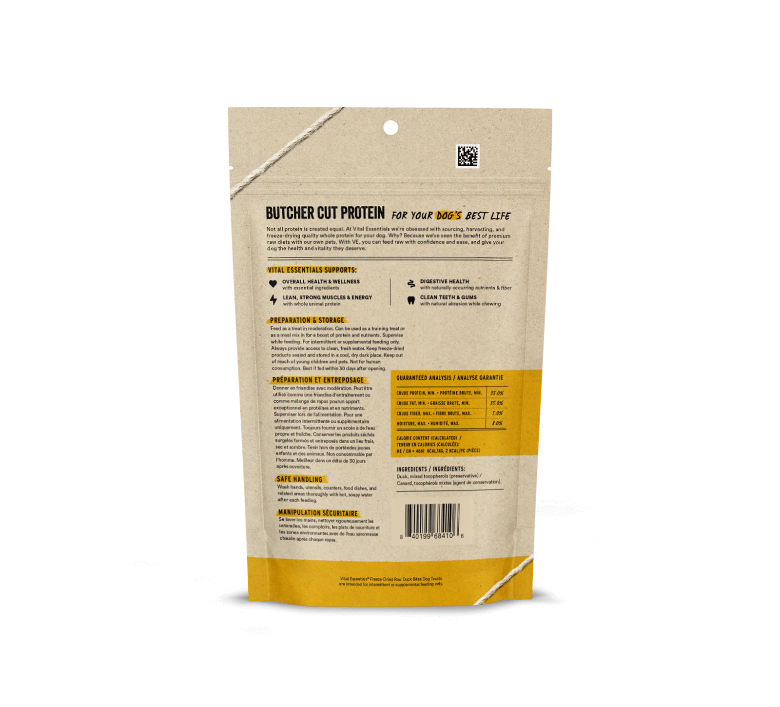 Vital Essentials Freeze-Dried Duck Bites Dog Treats