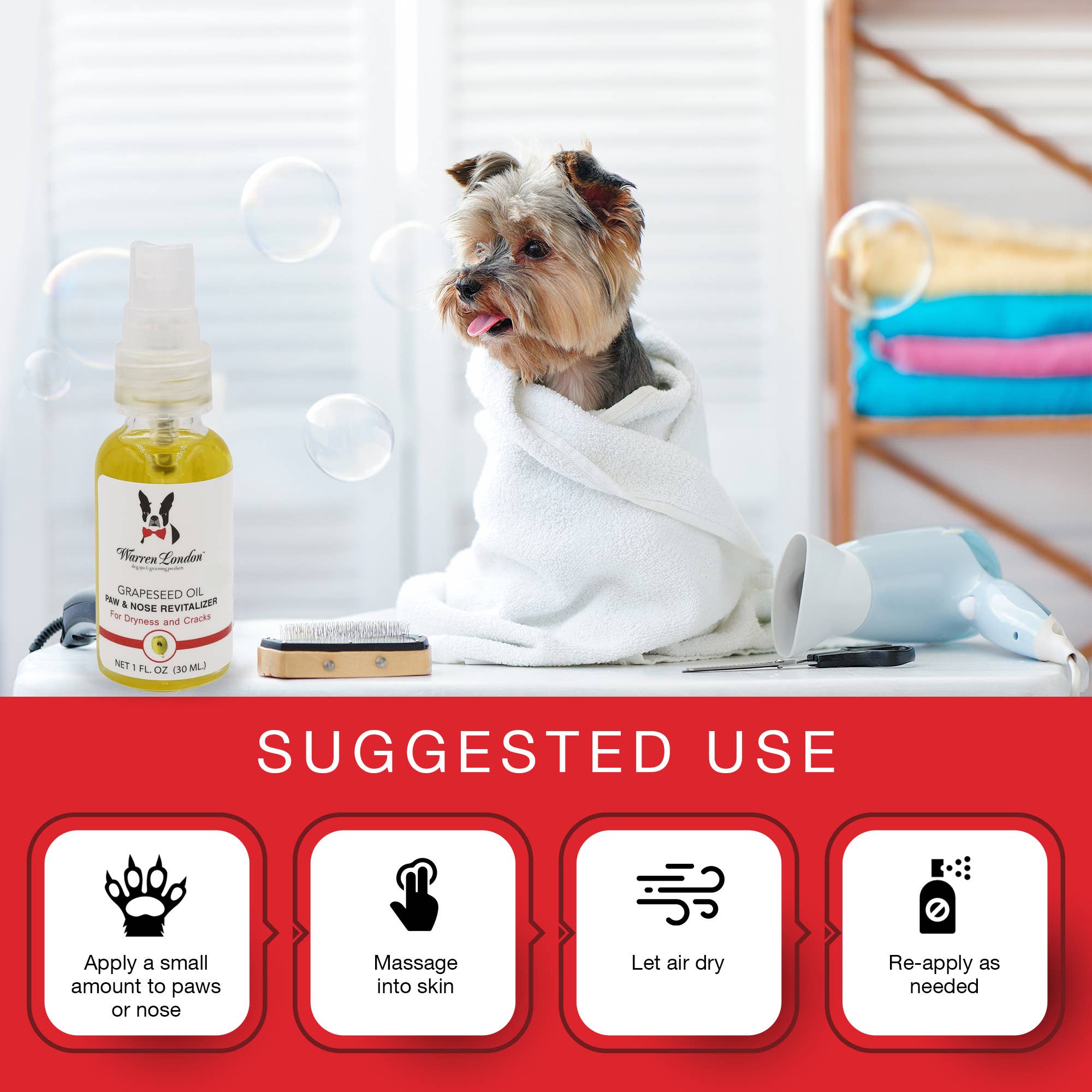 Warren London Dog Products Grapeseed Oil Paw Revitalizer