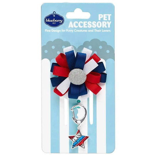 Blueberry Pet - 2 Styles, American Flag Collar Accessory Set