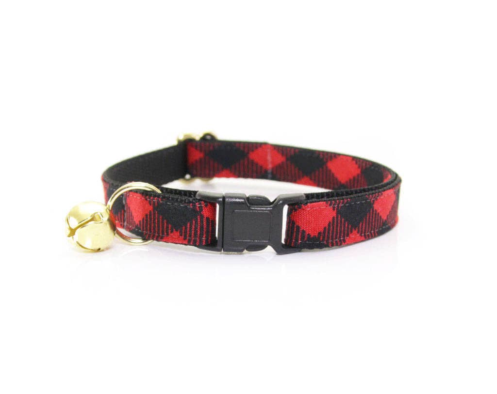 Made By Cleo - "Cozy Cabin Red" - Buffalo Plaid Collar