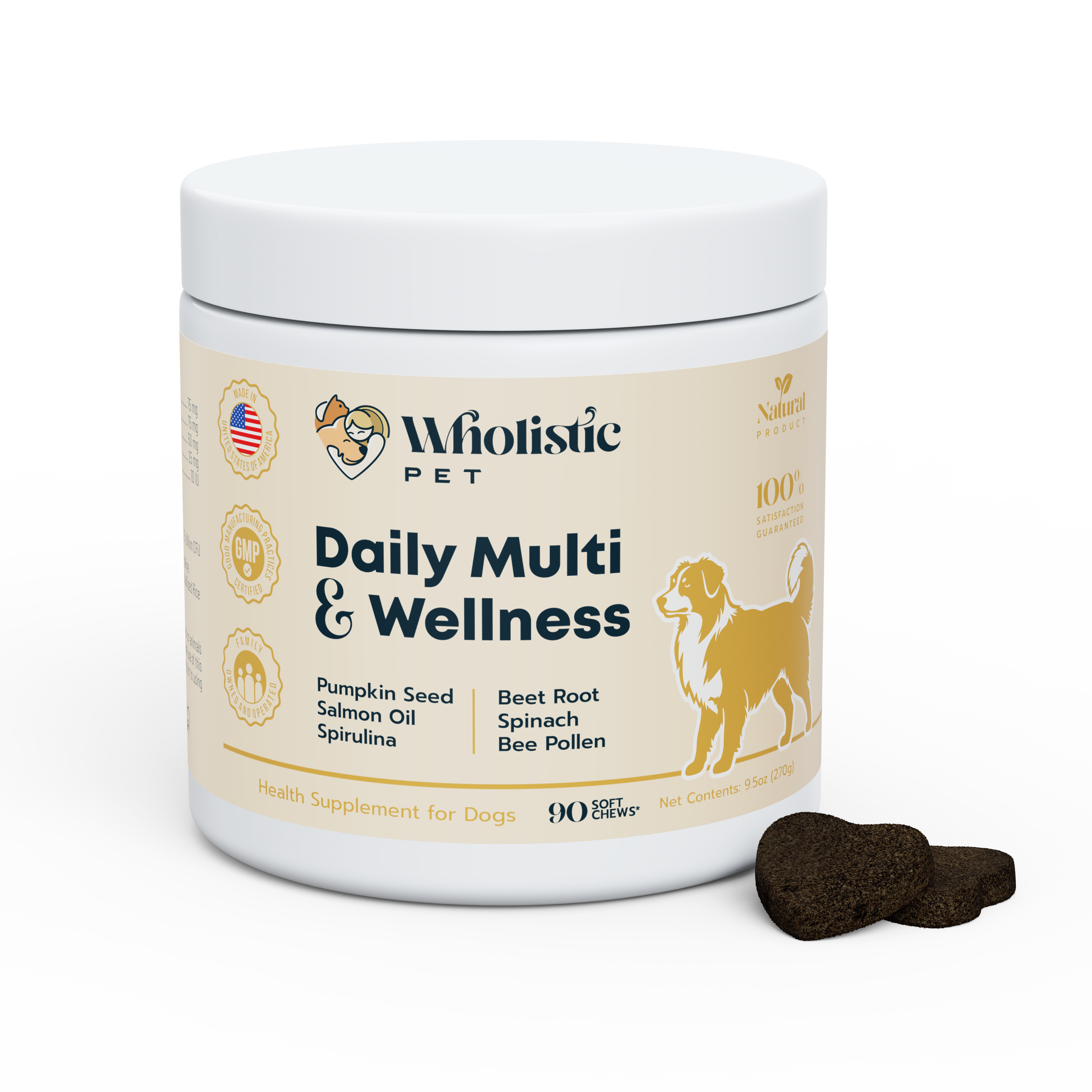 Wholistic Pet Organics Multi & Wellness Soft Chews for Dogs