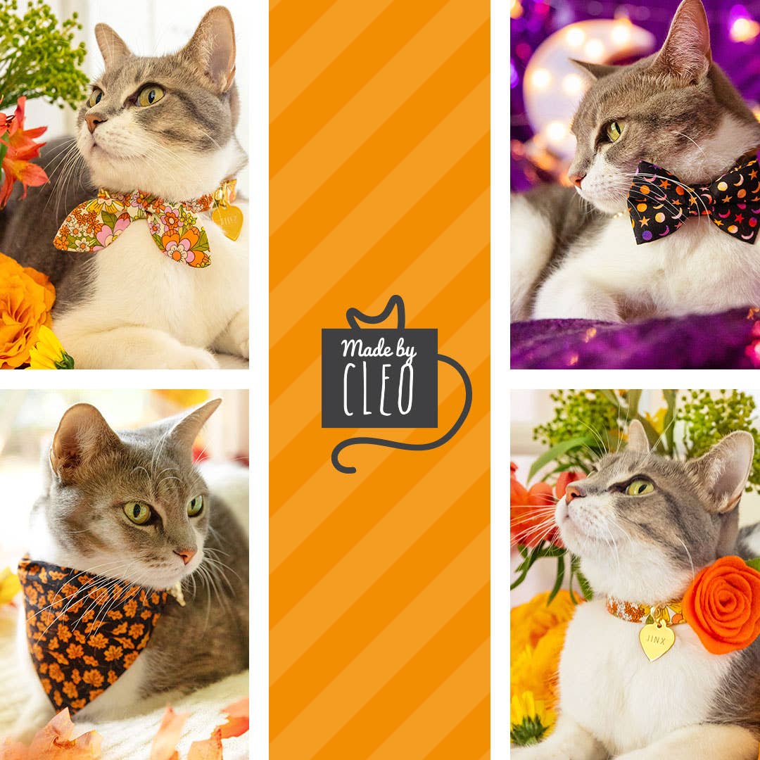 Made By Cleo - "Velvet - Sapphire Blue" - Bow Tie for Cats + Small Dogs