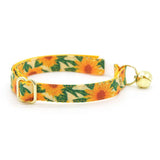 Made By Cleo - "Sunflowers" - Yellow Floral Cat Collar
