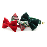 Made By Cleo - "Velvet - Hunter Green" - Bow Tie for Cats + Small Dogs