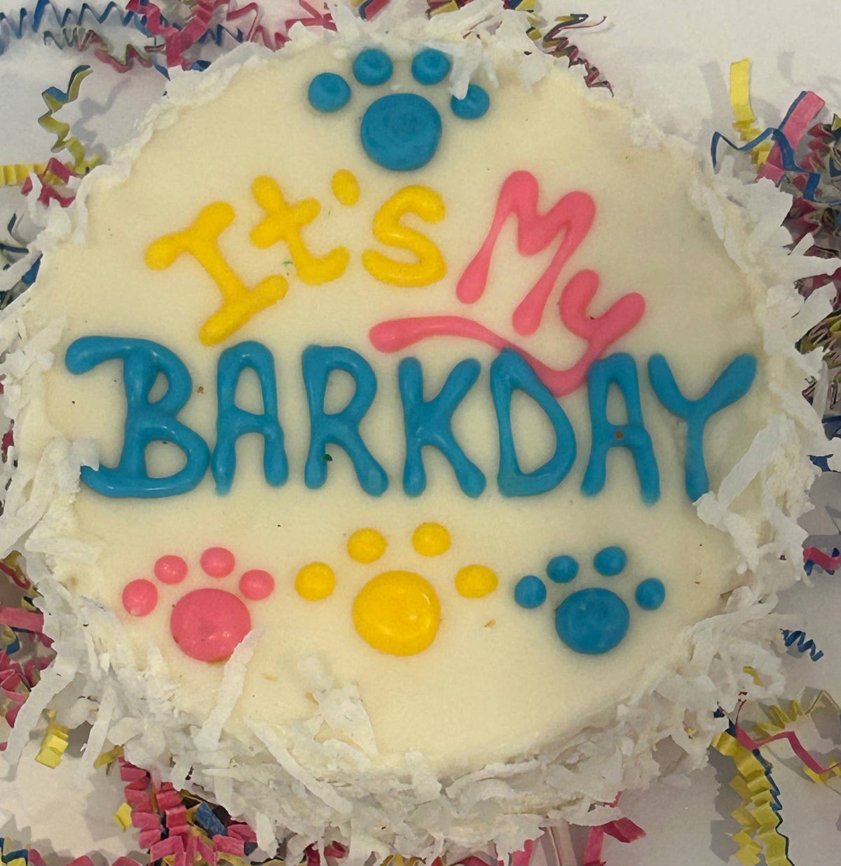 DELCO DOG CO. It's My Barkday Doggie Cake Bakery Dog Treat