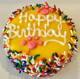 DELCO DOG CO. Colorful Happy Birthday Sprinkle Doggie Cakes Bakery Dog Treat