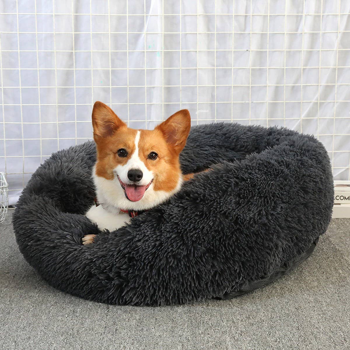 PAWPAW Fluffy Donut Pet Bed