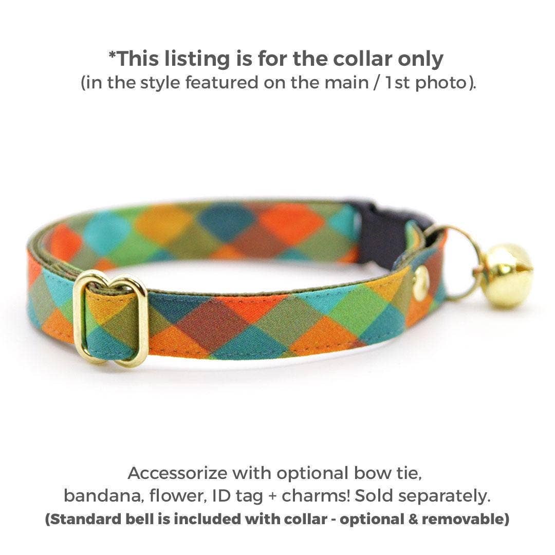 Made By Cleo - "Twilight Timber" - Fall Camping Plaid Cat Collar