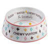 Haute Diggity Dog White Chewy Vuiton Bowl & Mat