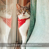 Made By Cleo - "Cozy Cabin Red" - Bandana for Cat + Small Dog