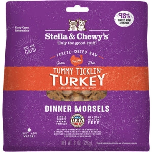 Stella & Chewy's Cat Freeze-Dried Raw Tummy Ticklin Turkey Dinner Morsels Cat Food