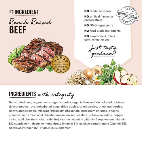 Honest Kitchen Wholemade Whole Grain Beef Dehydrated Dog Food