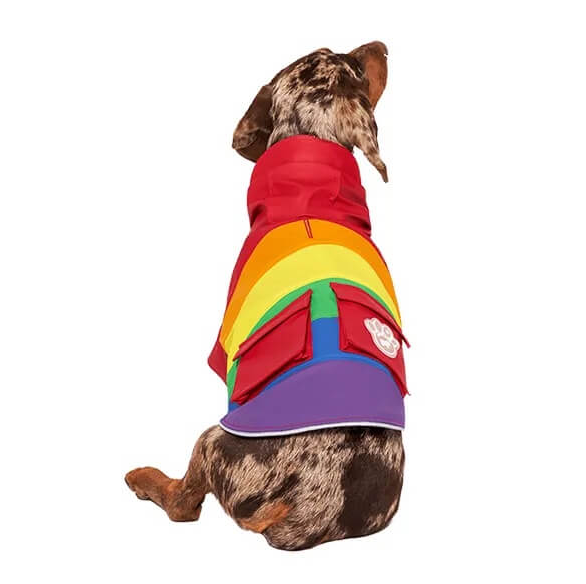 Canada Pooch Torrential Tracker Rainbow Dog Raincoat