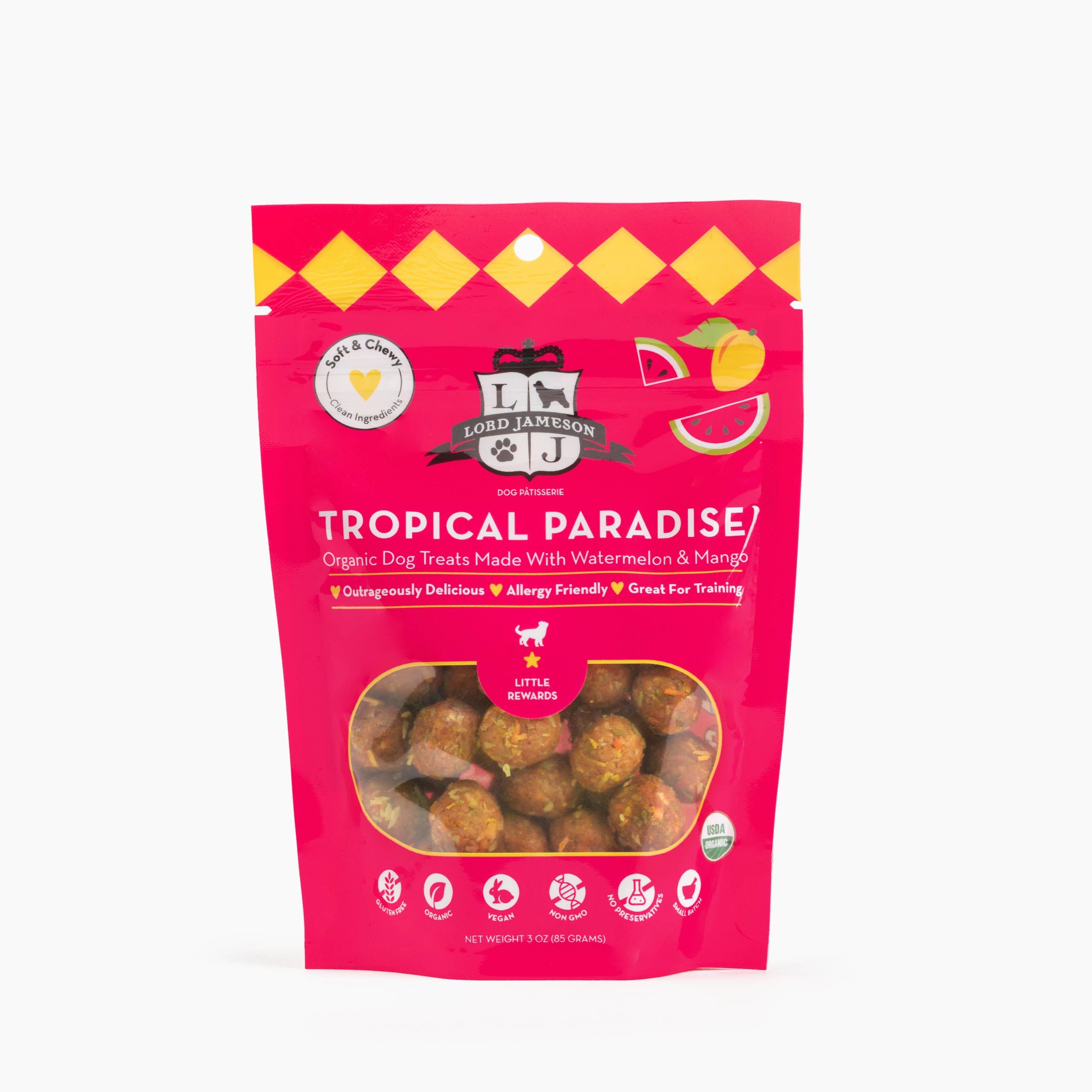Lord Jameson Dog Treats Small Breed Tropical Paradise Organic Dog Treats