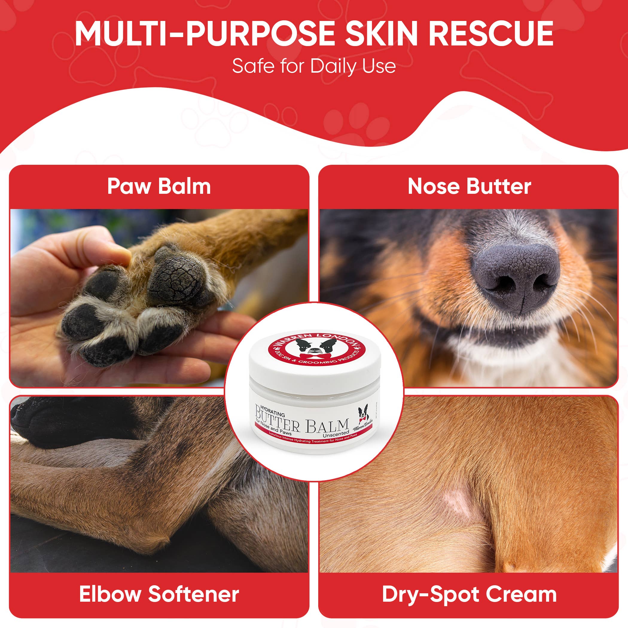 Warren London Dog Products Hydrating Butter Balm for Nose & Paws 4oz