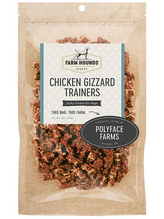 Farm Hounds Chicken Gizzard Trainer Treats All-Natural 4oz