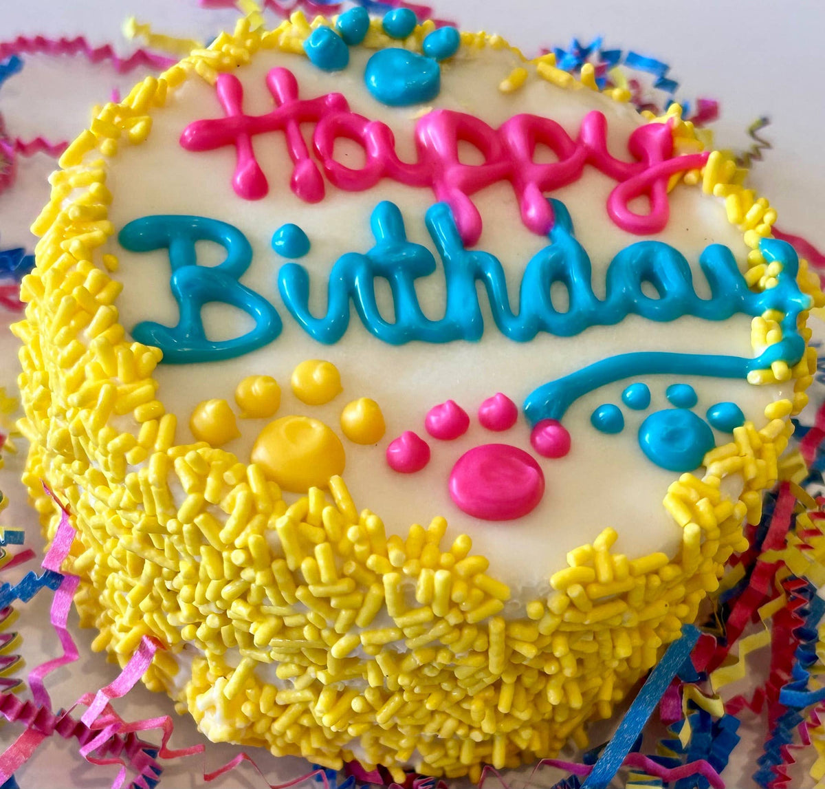 DELCO DOG CO. Happy Birthday Sprinkle Doggie Cakes Bakery Dog Treat