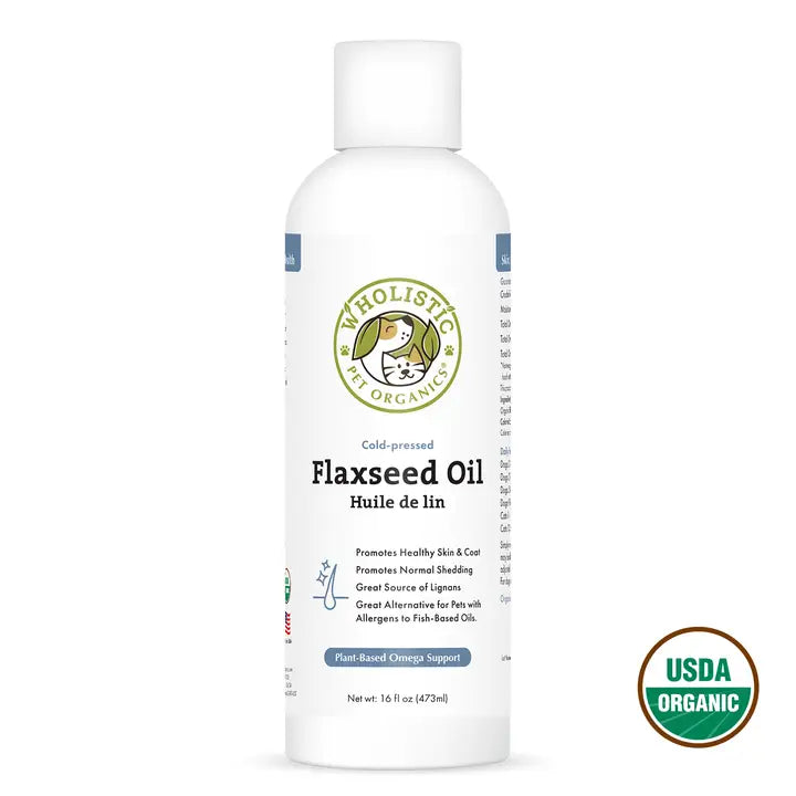 Wholistic Pet Organics Flax Seed Oil 16oz