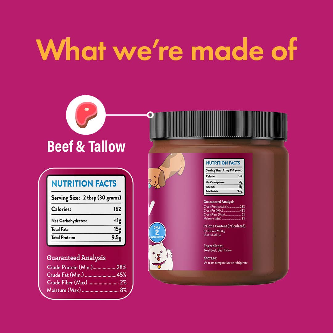 Visionary Pet Foods Meat Spread Beef and Beef Tallow 12oz Jar