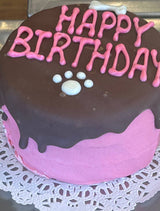 DELCO DOG CO. Happy Birthday Blue or Pink Doggie Cakes Bakery Dog Treat