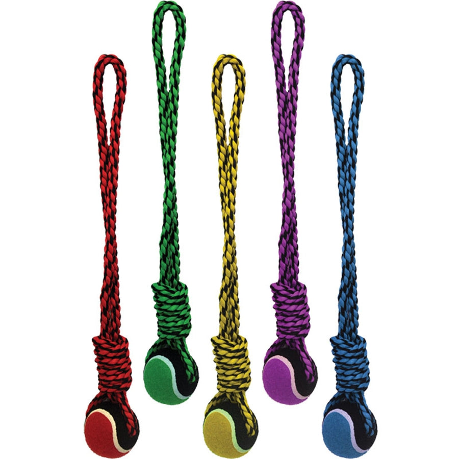 MultiPet Knots Rope Tennis Ball 20" Dog Toy