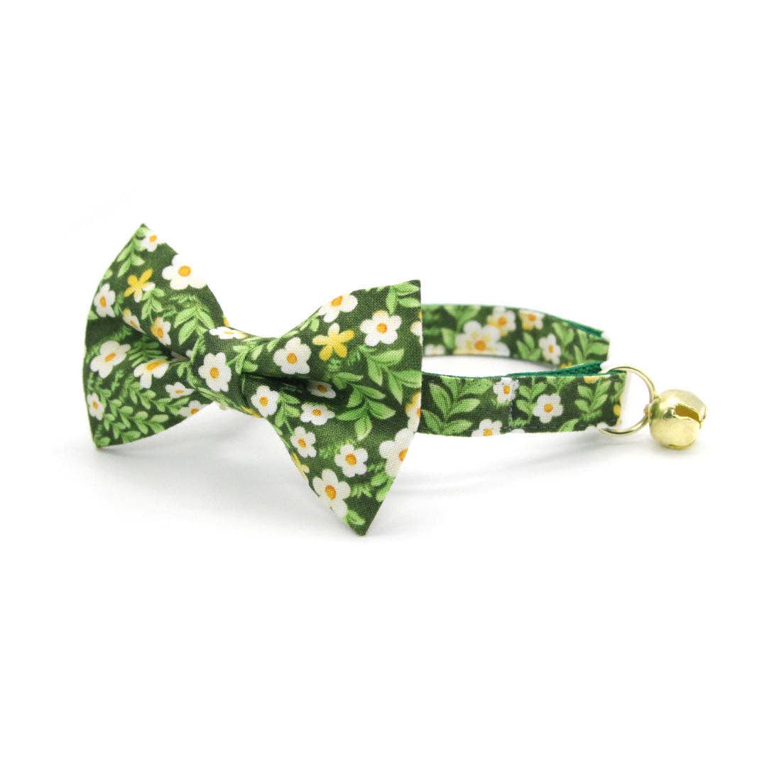 Made By Cleo - "Hazel" - Green Floral Cat Collar