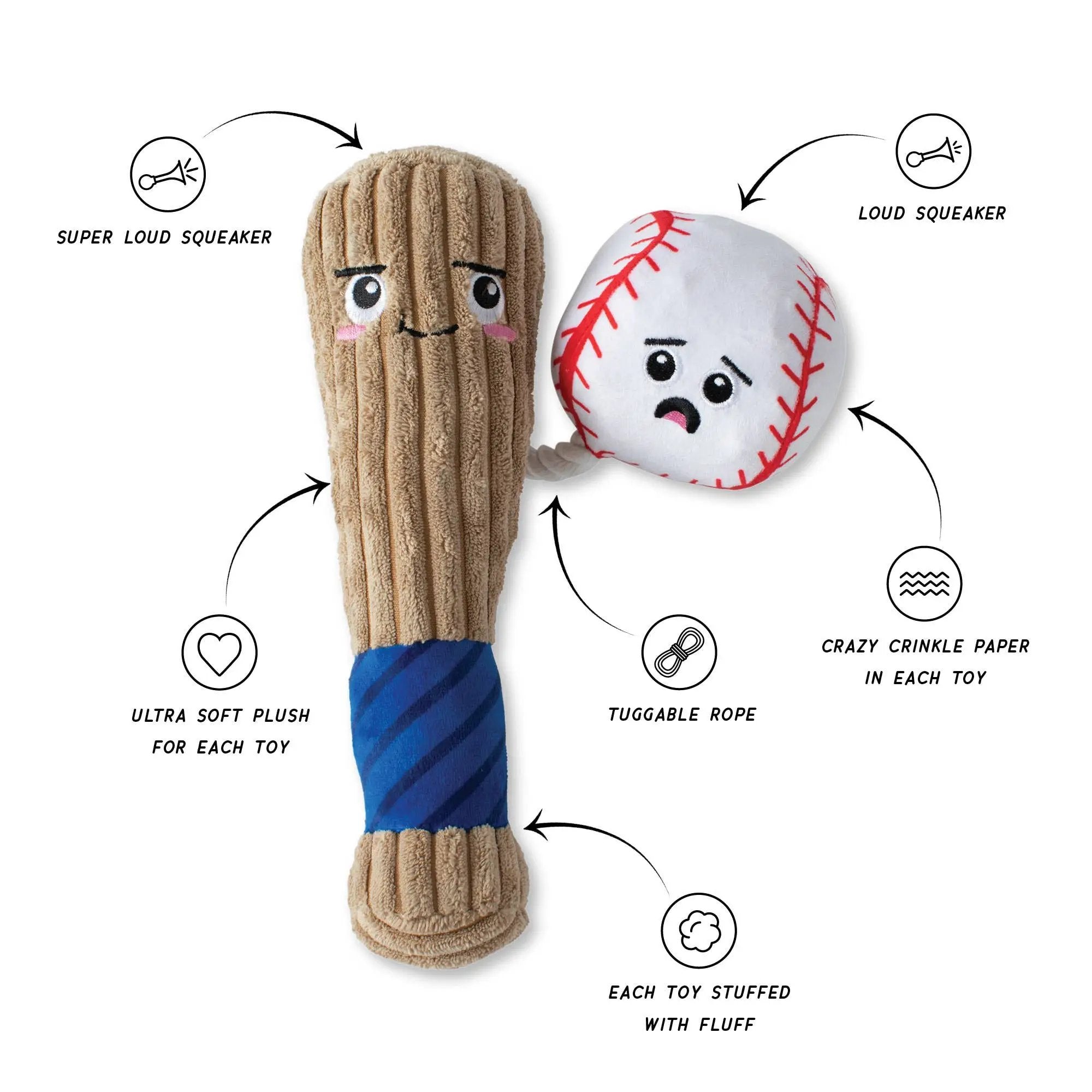 Wagsdale Batter Up Plush Dog Toy