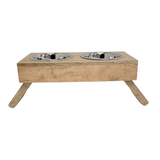 Jojo Modern Pets Eco-Friendly Elevated Dog Wood Feeder (Natural)