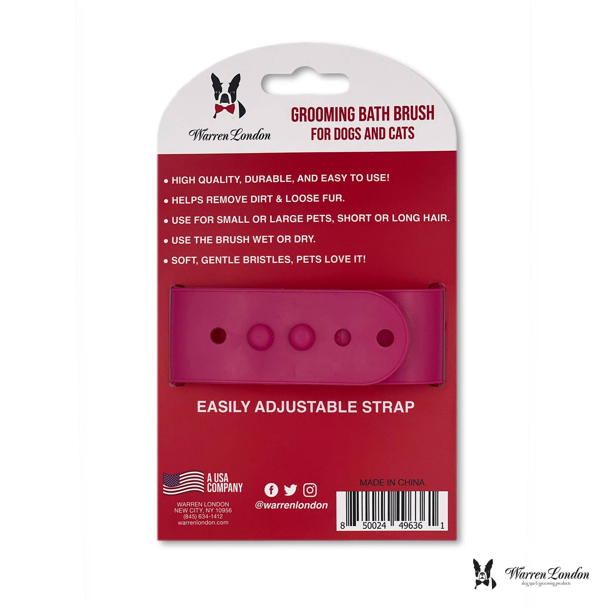 Warren London Dog Products Grooming Bath Brush
