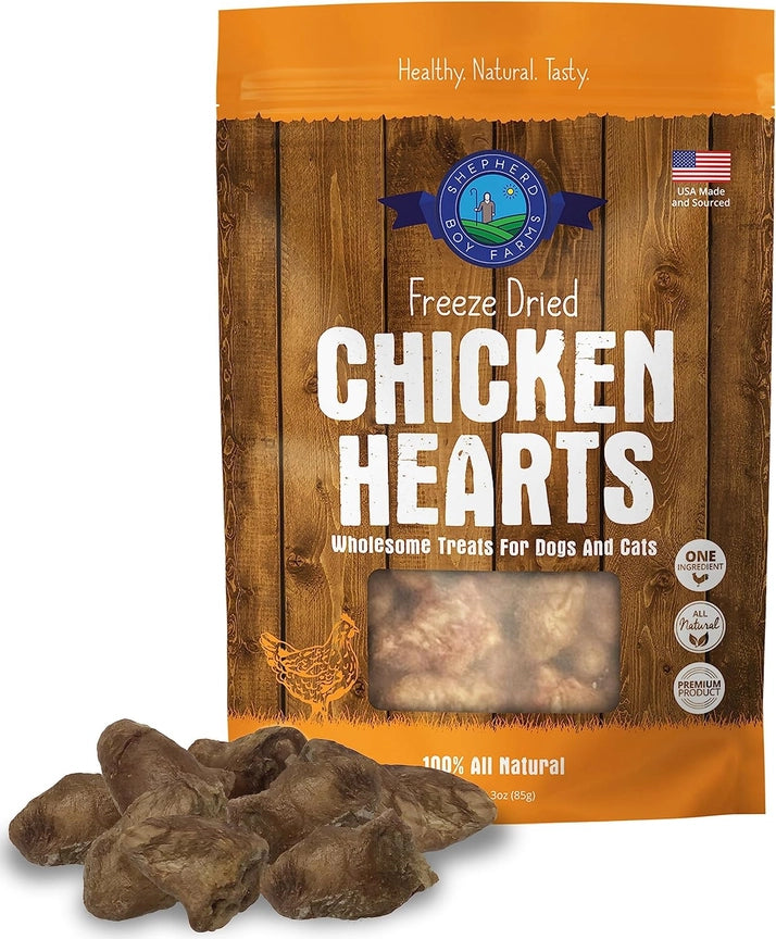 Shepherd Boy Farms Freeze-Dried Chicken Heart Dog & Cat Treats