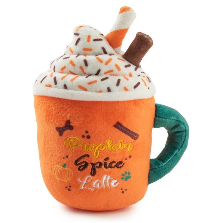 Haute Diggity Dog Pupkin Spice Latte Mug Fall Plush Dog Toy