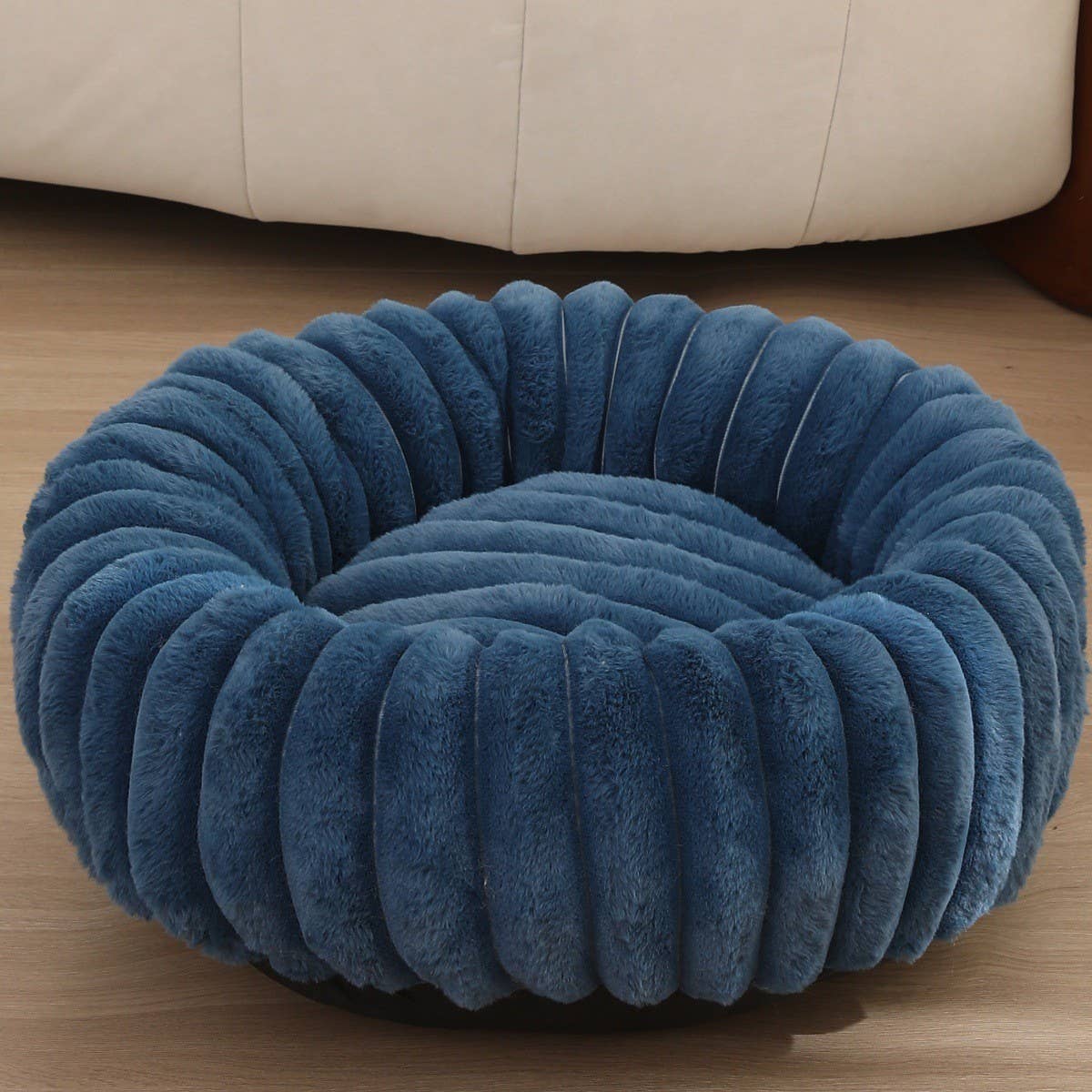 PAWPAW Faux Fur Round Pet Bed