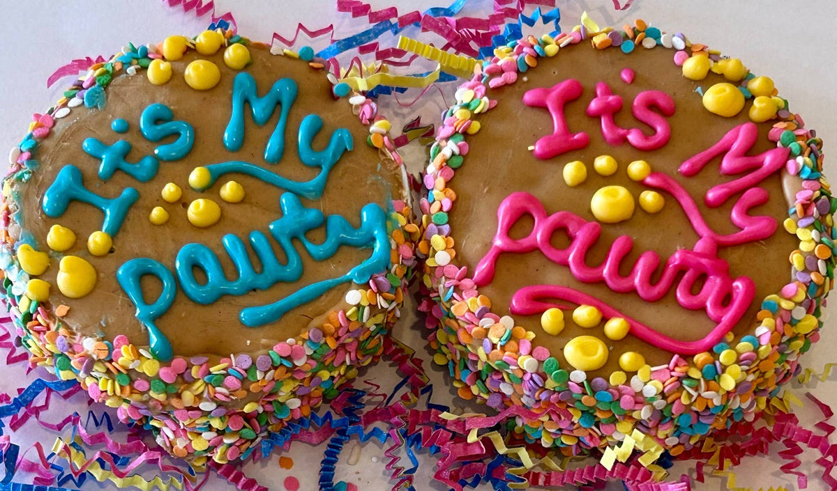 DELCO DOG CO. PB Let's Pawty Mini Confetti Doggie Cakes