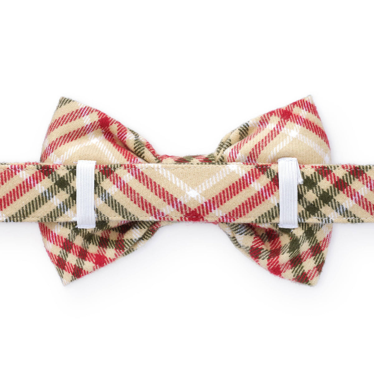 The Foggy Dog - Eggnog Plaid Flannel Holiday Bow Tie