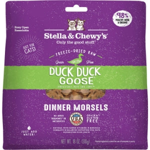 Stella & Chewy's Cat Freeze-Dried Raw Duck Duck Goose Dinner Morsels Cat Food