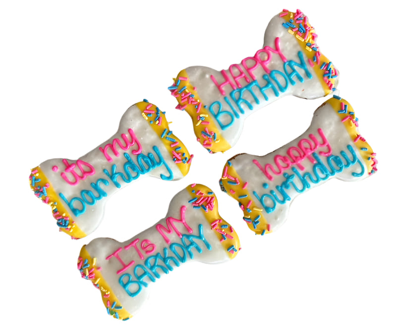 YumYum4DOGS Sprinkled Fiesta Happy Birthday 6" Bone Bakery Dog Treat