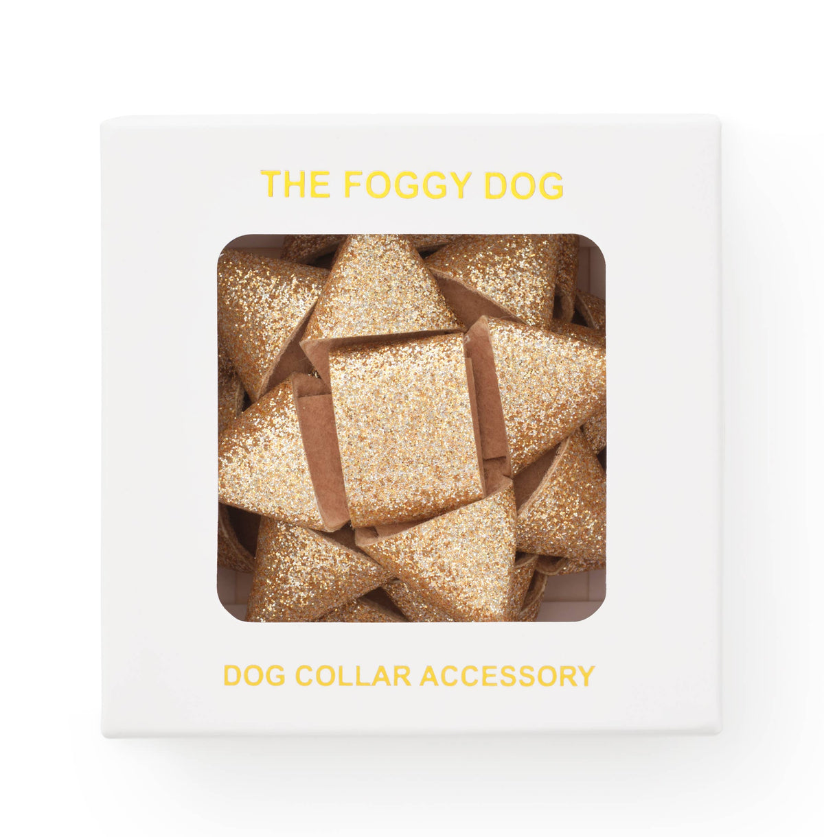 The Foggy Dog - Gold Gift Bow Dog Collar Attachment