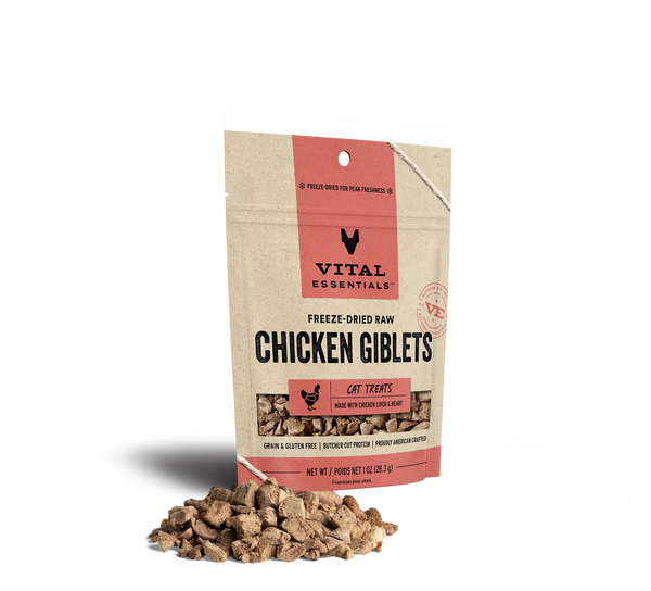 Vital Essentials Cat Freeze-Dried Chicken Giblets Cat Treats