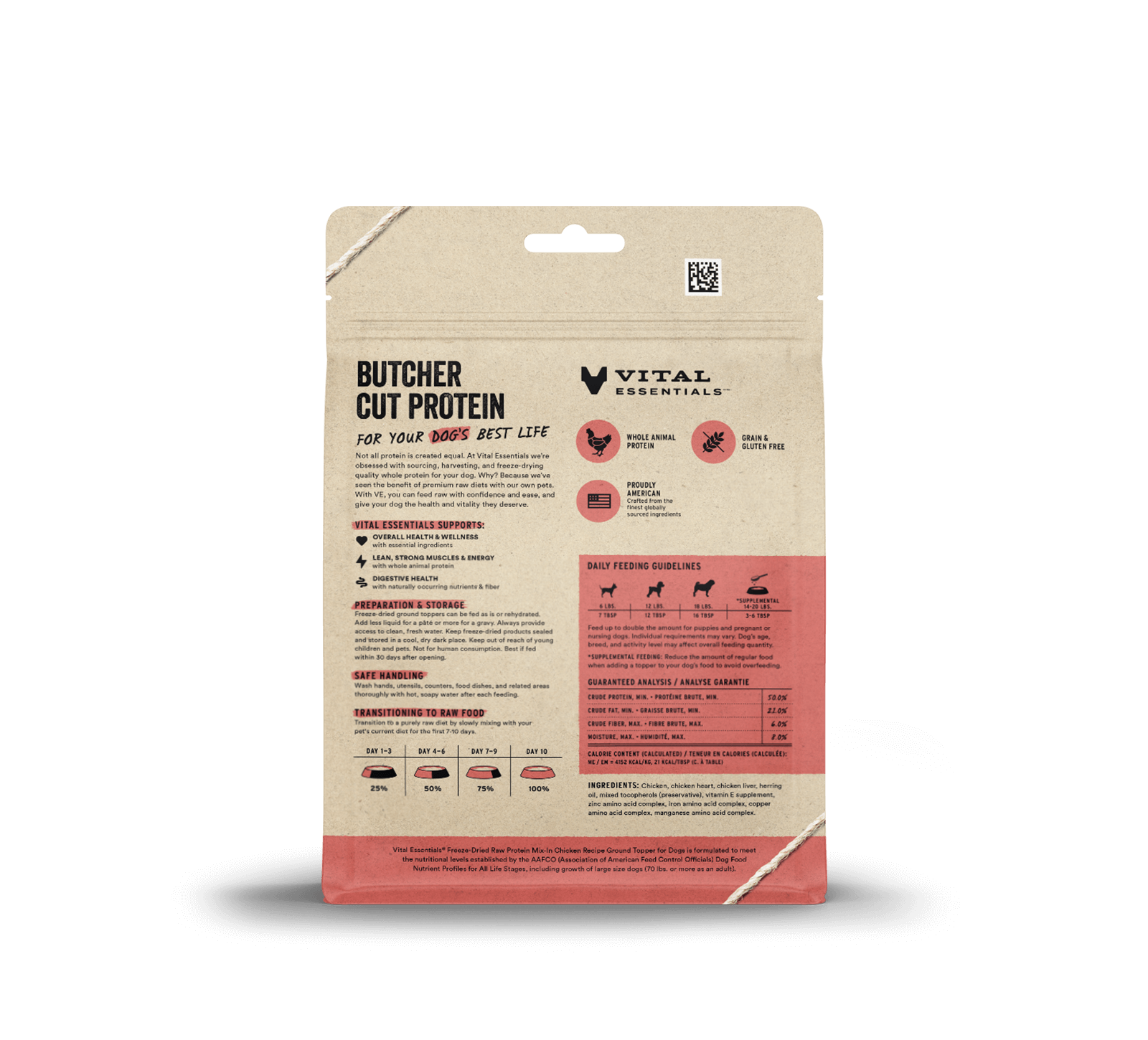 Vital Essentials Freeze-Dried Raw Protein Mix-In Ground Topper Chicken 6oz