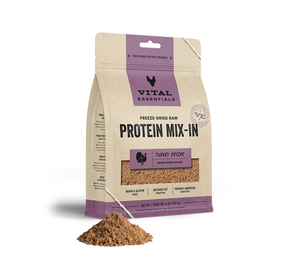 Vital Essentials Freeze-Dried Raw Protein Mix-In Ground Topper Turkey 6oz