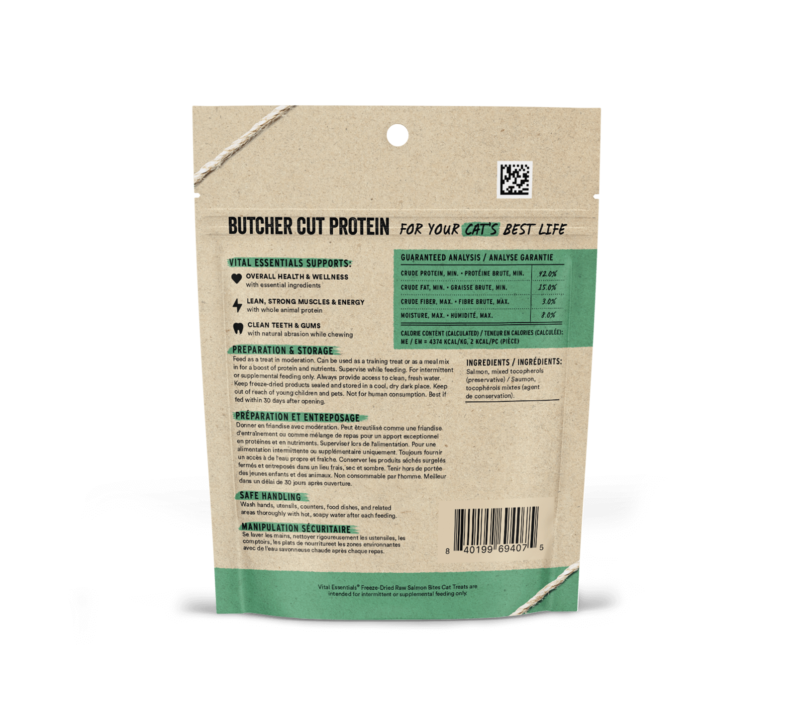 Vital Essentials Cat Freeze-Dried Salmon Bites Cat Treats