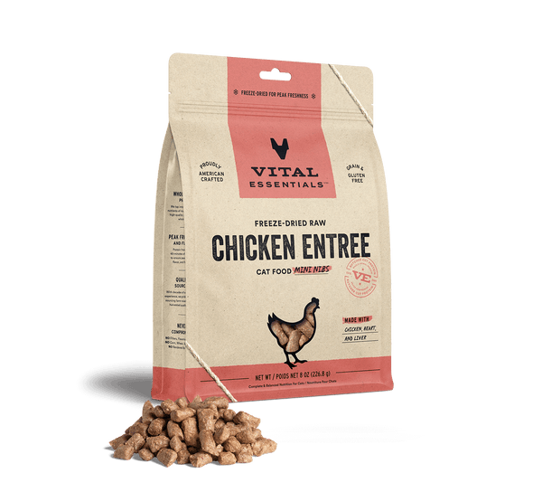 Vital Essentials Cat Freeze-Dried Mini Nibs Chicken Cat Food