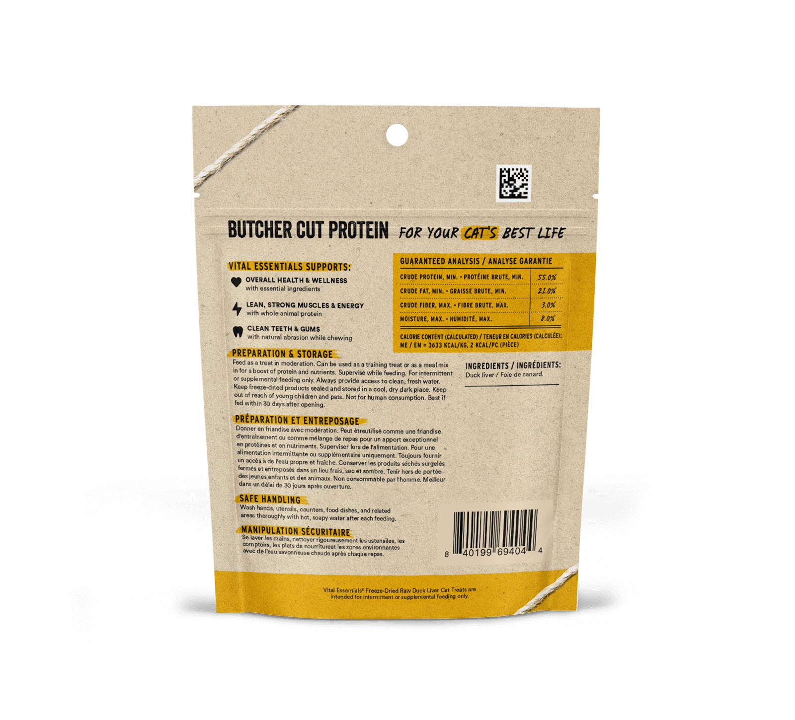 Vital Essentials Cat Freeze-Dried Duck Liver Treats