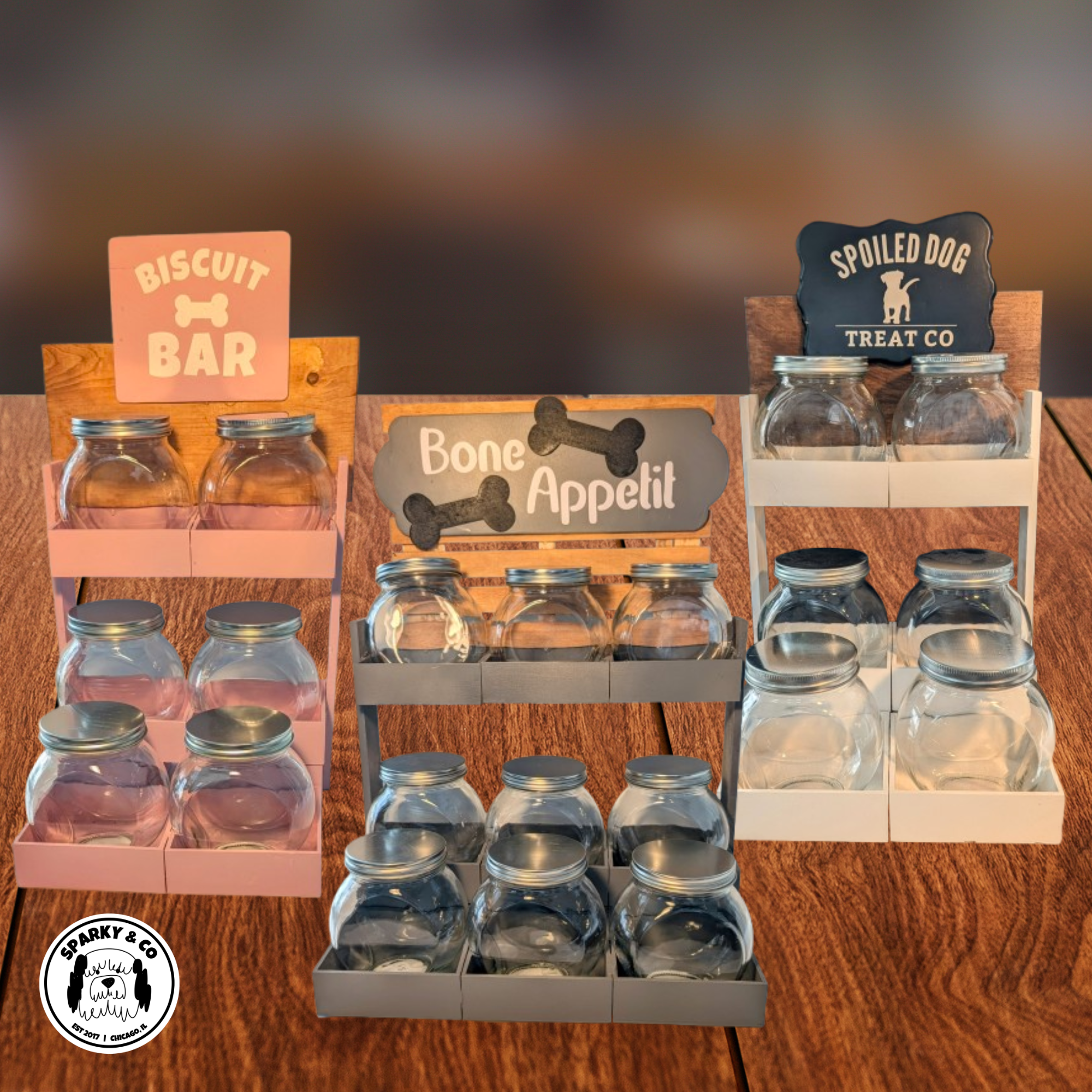 Sparky & Co Small Retro Candy Jar Pet Treat Serving Station