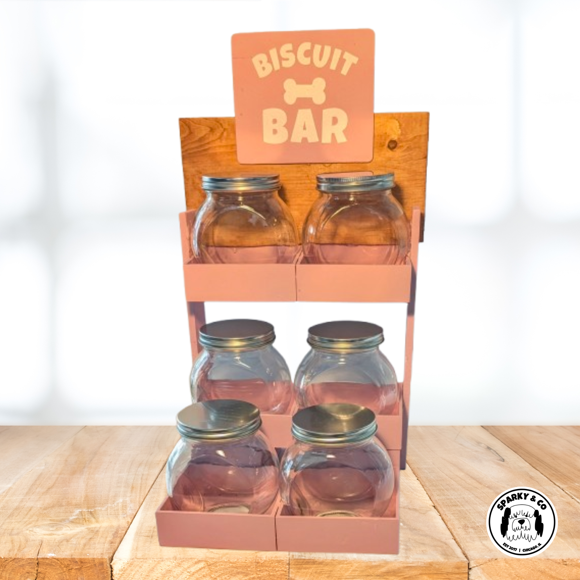 Sparky & Co Small Retro Candy Jar Pet Treat Serving Station