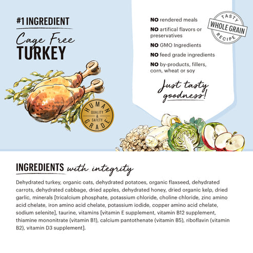 Honest Kitchen Wholemade Whole Grain Turkey Dehydrated Dog Food