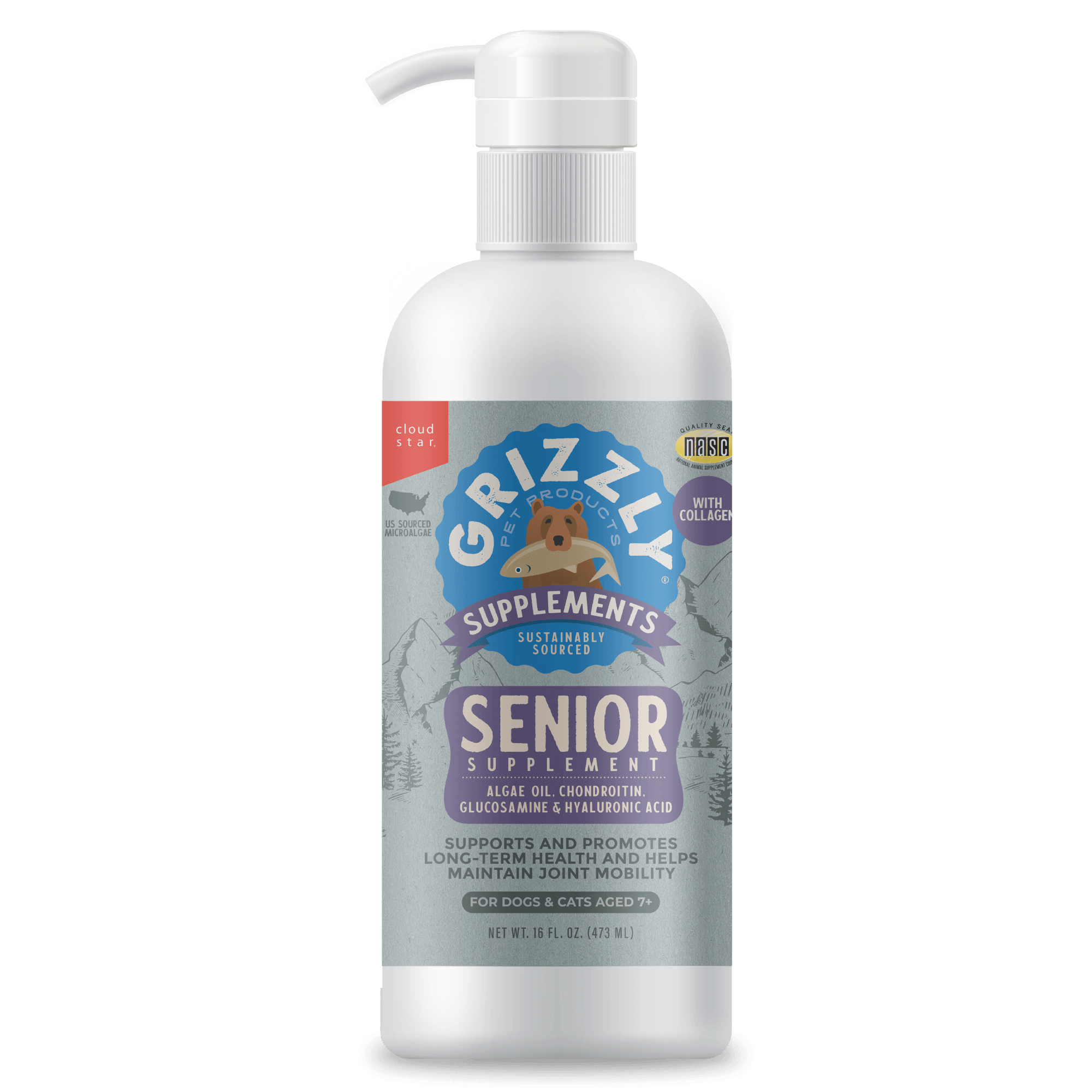 Grizzly Senior Supplement for Dogs & Cats
